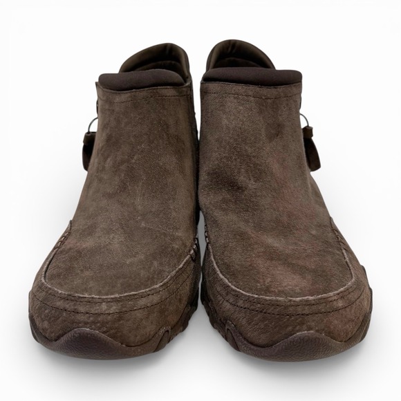 Skechers Relaxed Fit Air Cooled Memory Foam Brown Suede Ankle Boot Size 9 - Picture 2 of 13